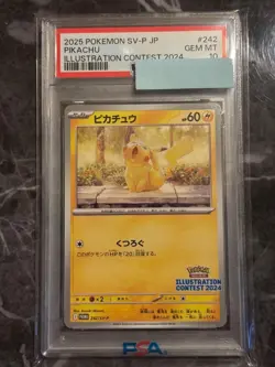PSA 10 Pikachu 242/SV-P Pokemon Illustration Contest 2024 Promo Card Japanese r# - Image 1