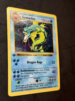 Pokemon Card - Gyarados Base Set 1st Edition Shadowless 6/102 Holo Rare - Image 2