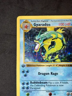 Pokemon Card - Gyarados Base Set 1st Edition Shadowless 6/102 Holo Rare - Image 4