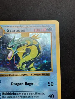 Pokemon Card - Gyarados Base Set 1st Edition Shadowless 6/102 Holo Rare - Image 5