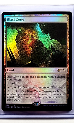 2021 MTG Magic the Gathering Secret Lair Foil #504 Blast Zone WOTC Land Card - Image 1