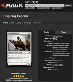 2018 MTG Magic the Gathering Game Night GNT #14 Inspiring Captain WOTC Card - Image 3