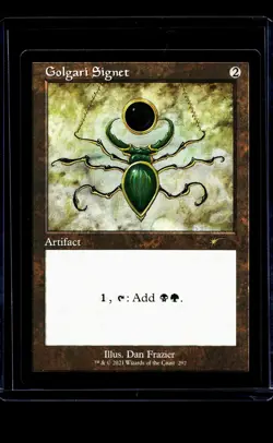 2021 MTG Magic The Gathering SLD Secret Lair Drop Retro Frame 292 Golgari Signet - Image 1