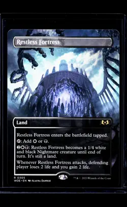 MTG Magic The Gathering WOE Wilds of Eldraine Borderless #305 Restless Fortress - Image 1