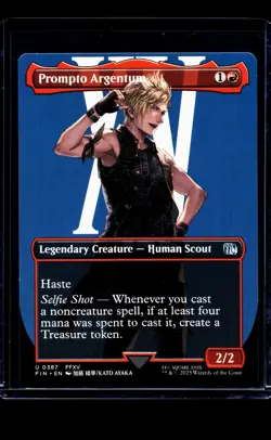 2025 MTG Magic The Gathering FIN Final Fantasy Borderless #387 Prompto Argentum - Image 1