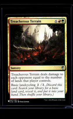 2016 MTG Magic The Gathering LIST The List Reprint #47 Treacherous Terrain - Image 1
