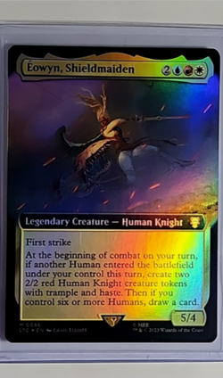 MTG LOTR Lord of the Rings Commander Extended Art Foil #86 Eowyn Shieldmaiden - Image 1