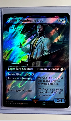MTG Magic the Gathering PIP Fallout Extended Art Surge Foil James, Wandering Dad - Image 1