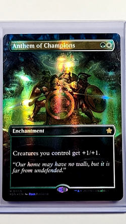 MTG Magic the Gathering Foundations Borderless Mana Foil 405 Anthem of Champions - Image 1