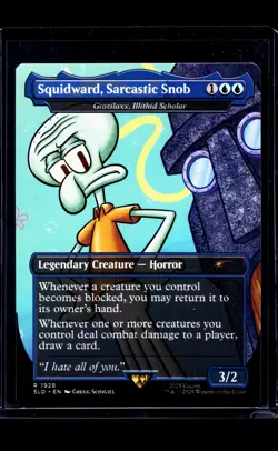 MTG Magic the Gathering SLD Secret Lair Sponge Bob 1928 Squidward Sarcastic Snob - Image 1