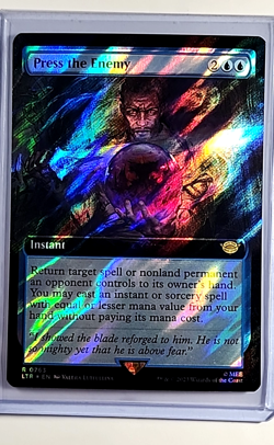 MTG Magic the Gathering Lord of the Rings LOTR Surge Foil #763 Press the Enemy - Image 1