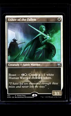 2021 MTG Magic The Gathering PPKHM Kaldheim Promo Pack #401 Usher of the Fallen - Image 1