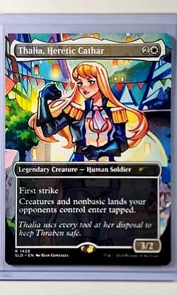 2024 MTG Magic the Gathering SLD Secret Lair Anime #1428 Thalia Heretic Cathar - Image 1