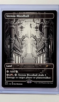 2021 MTG Magic the Gathering SLD Secret Lair Drop Land #353 Stensia Bloodhall - Image 1