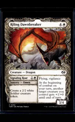 2025 MTG Magic the Gathering TDM Dragonstorm Showcase #292 Riling Dawnbreaker - Image 1
