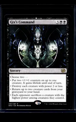 2022 MTG Magic The Gathering BRO The Brothers War #97 Gix's Command Rare - Image 1