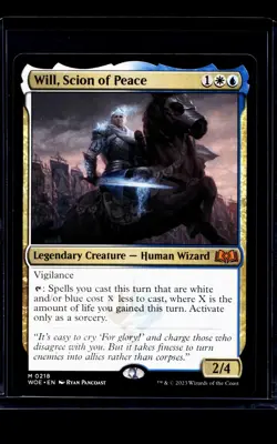 2023 MTG Magic The Gathering WOE Wilds of Eldraine #218 Will, Scion of Peace - Image 1