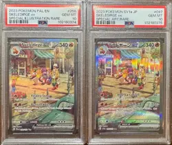 SEQUENTIAL PSA 10 SKELEDIRGE EX 258 & 097 PALDEAN FATES & SV1A JAPANESE POKEMON - Image 1