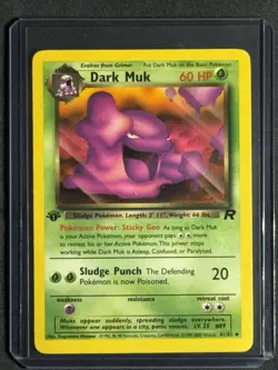 Pokemon TCG 2000 First Edition Team Rocket Non-Holo Uncommon Dark Muk #41/82 - Image 1