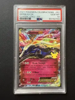 PSA 10 XERNEAS EX 97 CELEBRATIONS POKEMON 2021 MJ5 - Image 1