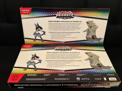 2x Pokemon TCG Prismatic Evolutions Lucario Ex + Tyranitar Ex Premium Collection - Image 2