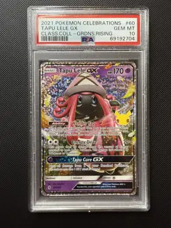 PSA 10 TAPU LELE GX 60 CELEBRATIONS POKEMON 2021 MJ7 - Image 1