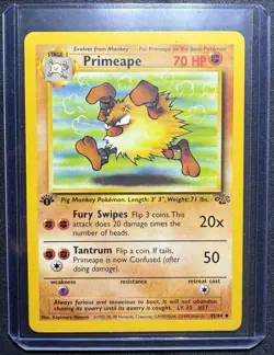 Pokemon TCG First Edition Jungle Primeape 43/64 Non Holo Uncommon - Image 1