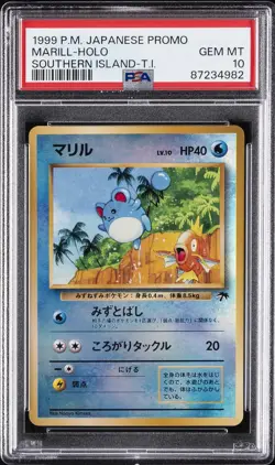 1999 POKEMON JPN PROMO SOUTHERN ISLANDS SOUTHERN ISLAND-T.I. MARILL-HOLO PSA 10 - Image 1
