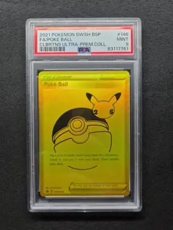 PSA 9 Mint Poke Ball SWSH146 Pokemon Celebrations UPC 2021 Pokemon TCG - Image 1