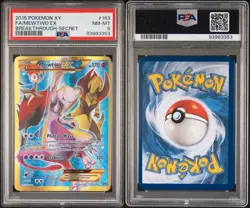 Pokemon Mewtwo EX #163/162 Secret Full Art XY Breakthrough NM-MT PSA 8 - Image 1