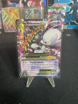 M Mewtwo EX 64/162 XY Breakthrough Holo Pokemon Card 2016 MP - Image 1
