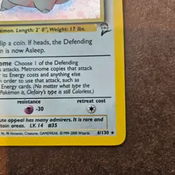 Clefairy 006/130 - Pokemon Base Set 2 Holo Rare Card - MP - Image 4