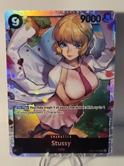 STUSSY OP07-085 One Piece Card Game TCG Super Rare SR ENGLISH NM - Image 1
