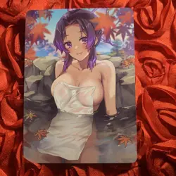 Shinobu Kocho Demon Slayer Goddess Story Anime Waifu Girl Holo Card Hot spring - Image 4