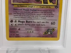 2000 POKEMON GYM CHALLENGE Card SABRINA'S ALAKAZAM - HOLO #16/132 graded PSA 6 - Image 4