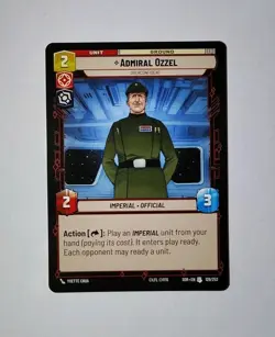 3 PACK-Star Wars Unlimited: JTL - ADMIRAL OZZEL uncommon #129 w/2 FREE cards - Image 1