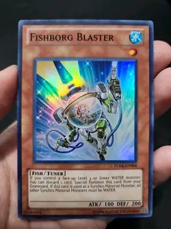 Yugioh Card Fishborg Blaster SUPER RARE TU06-EN004 Turbo Pack 6 Near Mint - Image 1