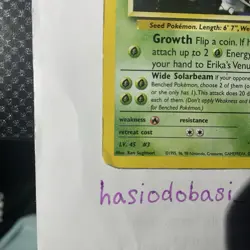 Erika's Venusaur 4/132 Gym Challenge Holo Pokemon Card HP - Image 5