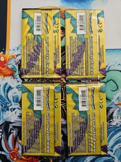Pokemon Guardians Rising 3 Card Mini Booster Packs Complete Art Set Lot of 4 - Image 2