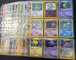 Lot of 90 ALL HOLO Vintage Pokemon Card Binder Collection - Image 1