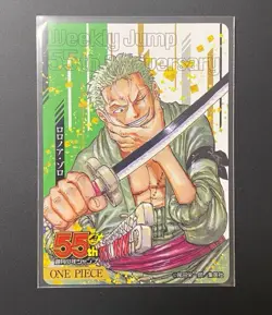 One Piece Jump 55th Anniversary Collection Card Zoro Manga Art - Image 1