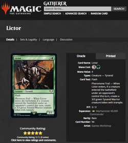 2022 MTG Magic the Gathering Warhammer 40k Surge Foil #94 Lictor WOTC Green Card - Image 3