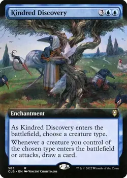 Kindred Discovery - Foil Extended Art CLB NM MTG - Image 1