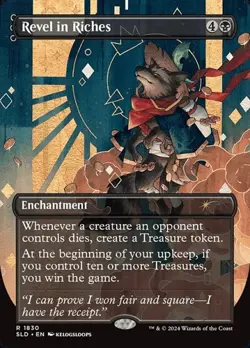 Revel in Riches - Rainbow Foil Extended Art Secret Lair NM MTG - Image 1