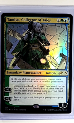 Magic The Gathering SLD Secret Lair Stained Glass Foil Tamiyo Collector of Tales - Image 1