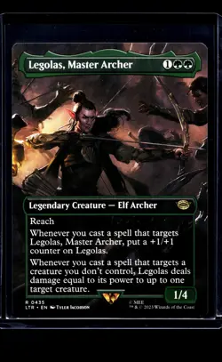Magic The Gathering LOTR Lord of the Rings Borderless #435 Legolas Master Archer - Image 1
