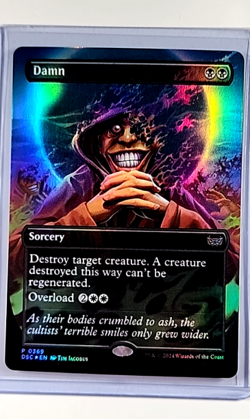2024 MTG Magic the Gathering DSC Commander Borderless Foil Promo #369 Damn - Image 1