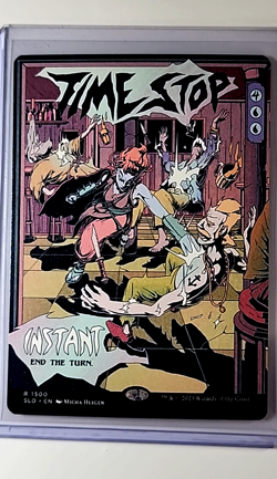 2023 MTG Magic the Gathering SLD Secret Lair Poster #1500 Time Stop - Image 1