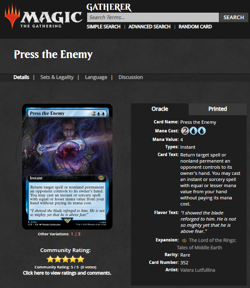 MTG Magic the Gathering Lord of the Rings LOTR Surge Foil #763 Press the Enemy - Image 3