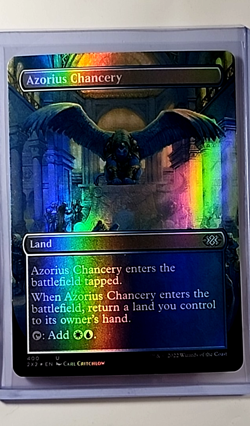 2022 MTG Magic the Gathering 2X2 Double Masters Borderless Foil Azorius Chancery - Image 1